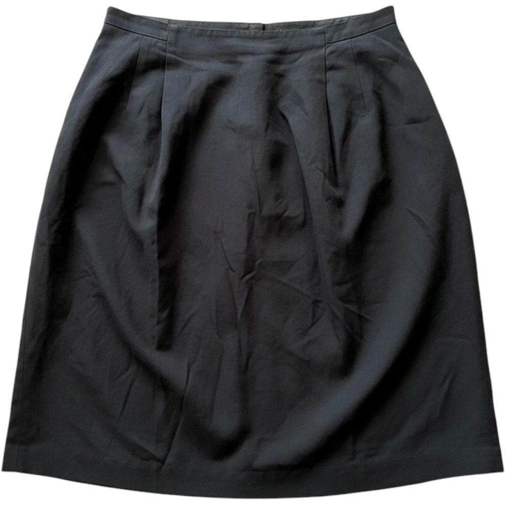Talbots Woman Black Silk Cotton Blend Pencil Skirt Size 16W Lined Professional